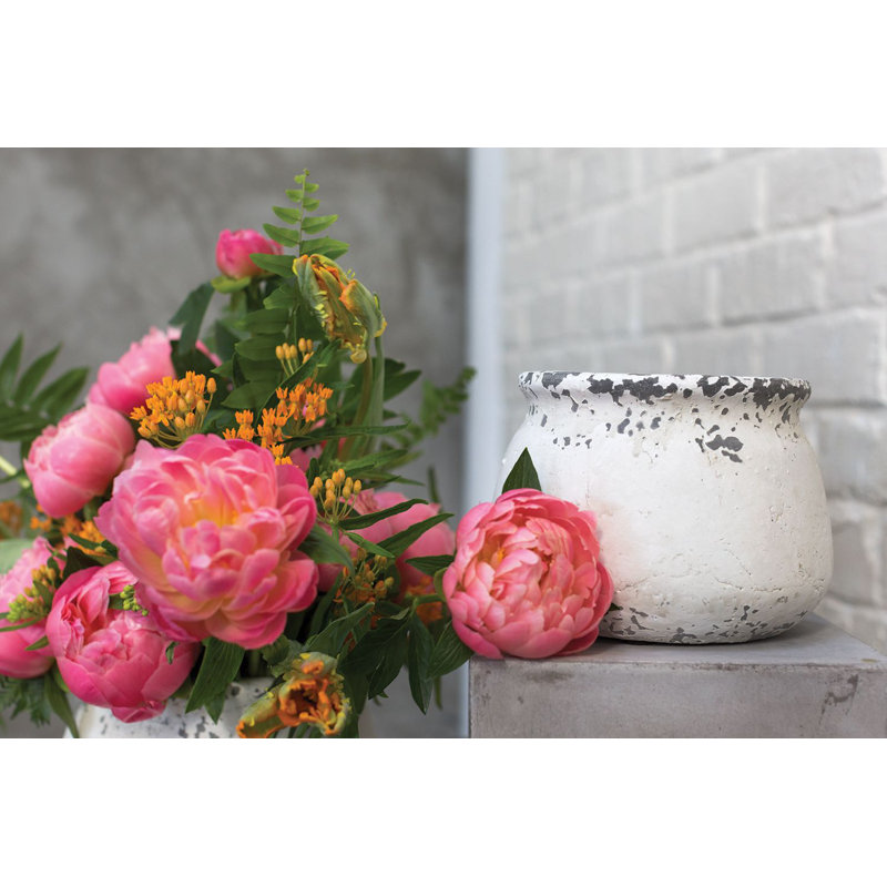 Pot de fleurs en céramique Gjelosh, H 5,25 po x l 7 po x P 7 po