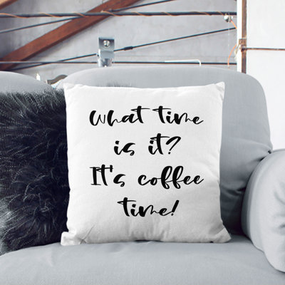 Coffe Time Scatter Cushion with Filling