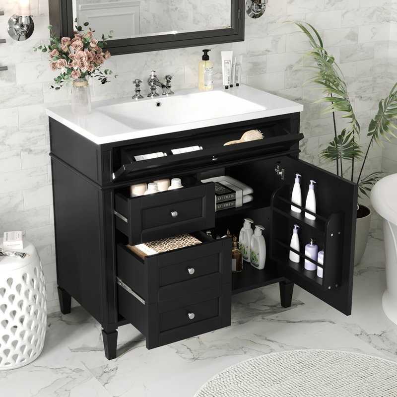 Meuble-lavabo moderne avec rangement spacieux et design élégant