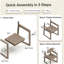 Fauteuils d'extérieur et de jardin en PEHD couleur bois antique avec dossier
