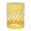 Tables de bout d'extérieur modernes en métal jaune, structure en fer découpé, robustesse thermolaquée, sans assemblage, l 13,54 po x P 13,54 po H 17,6 po x l 12,00 po x P 16,00 po-1974422771-1974422780