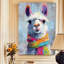 30*20，1pc of Framed Canvas Artwork Featuring a Curious Llama Adorned with a Vibrant Scarf, Ideal for Valentine'S Day And Christmas Decorations, Parties, And Living Room Embellishments.
