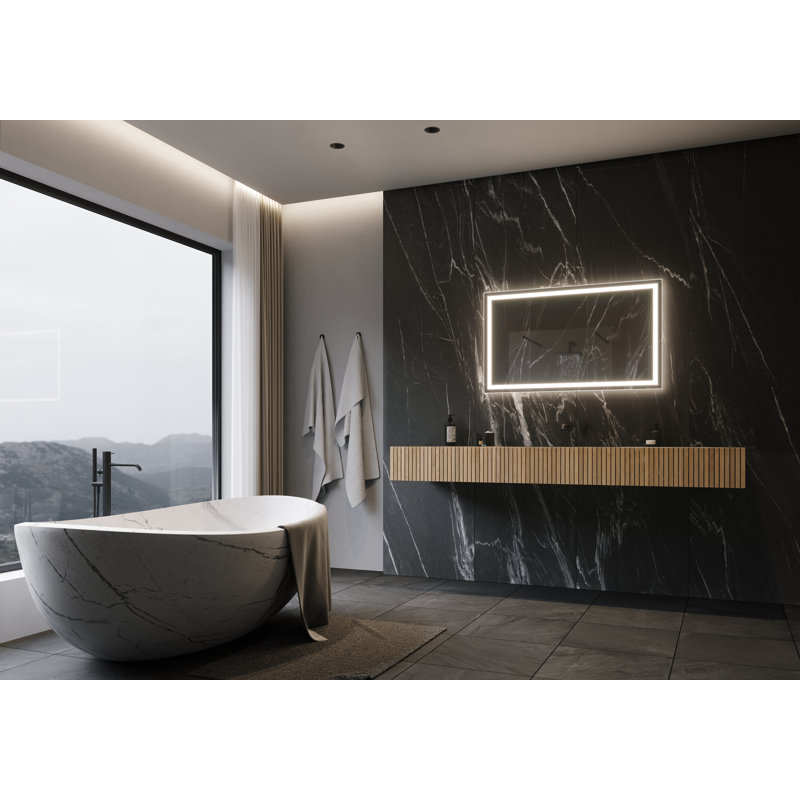 Harmony 30x45 Frameless Rectangular Illuminated Vanity Mirror