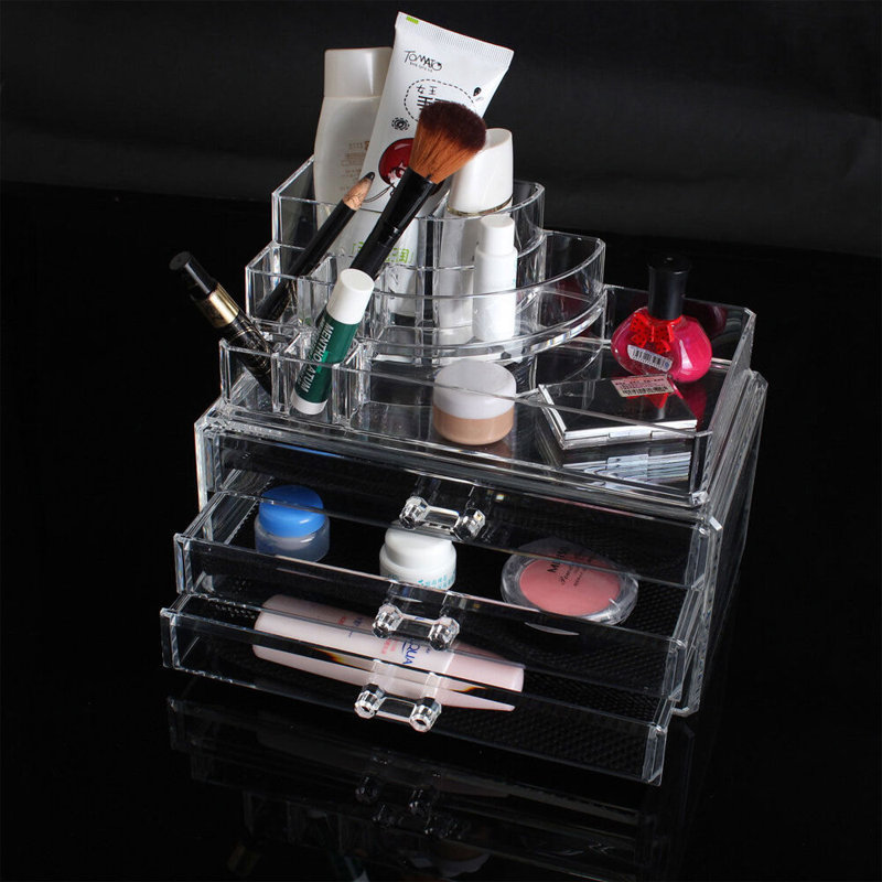 Rangement de maquillage pour tiroirs en plastique 3 couches Alasdair