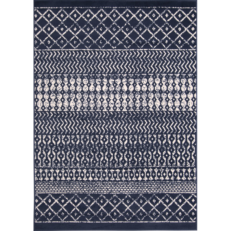 Tapis bleu marine, Rectangle 5 pi x 7 pi