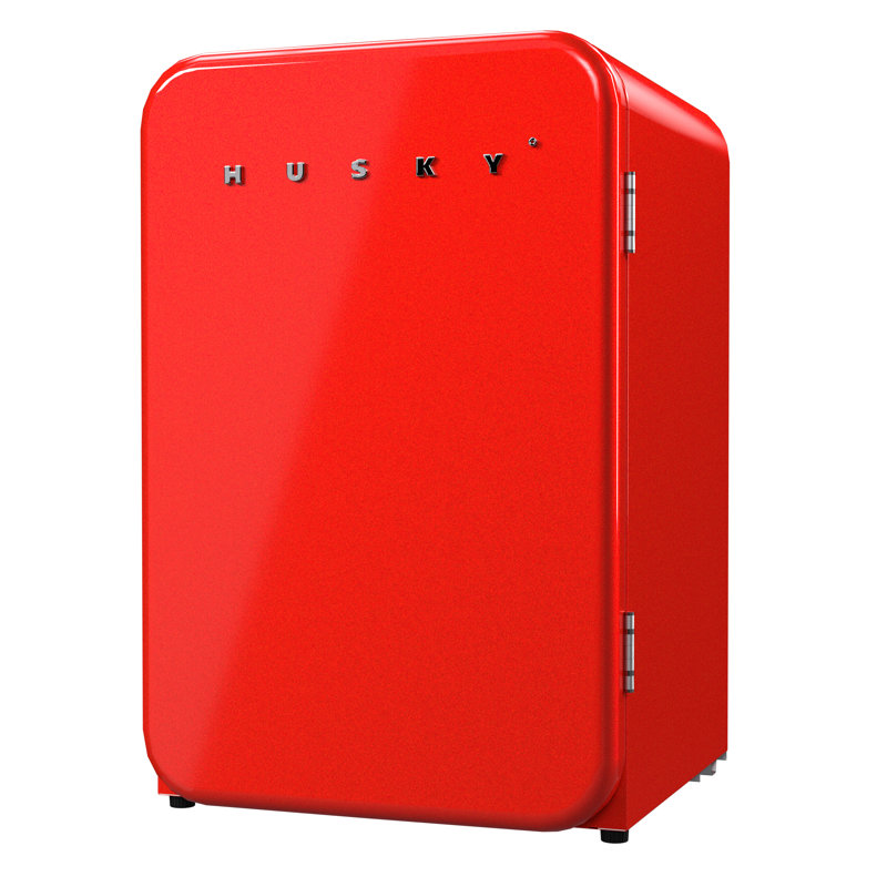 SnowLion Premium 106L Retro Style 3.74 Cu.ft. Freestanding Under-Counter Mini Fridge, Red