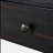 Storage curved coffee table, wooden entry table with two drawers, farmhouse style living room table, suitable for entryways, corridors, living rooms, black finish-390990003