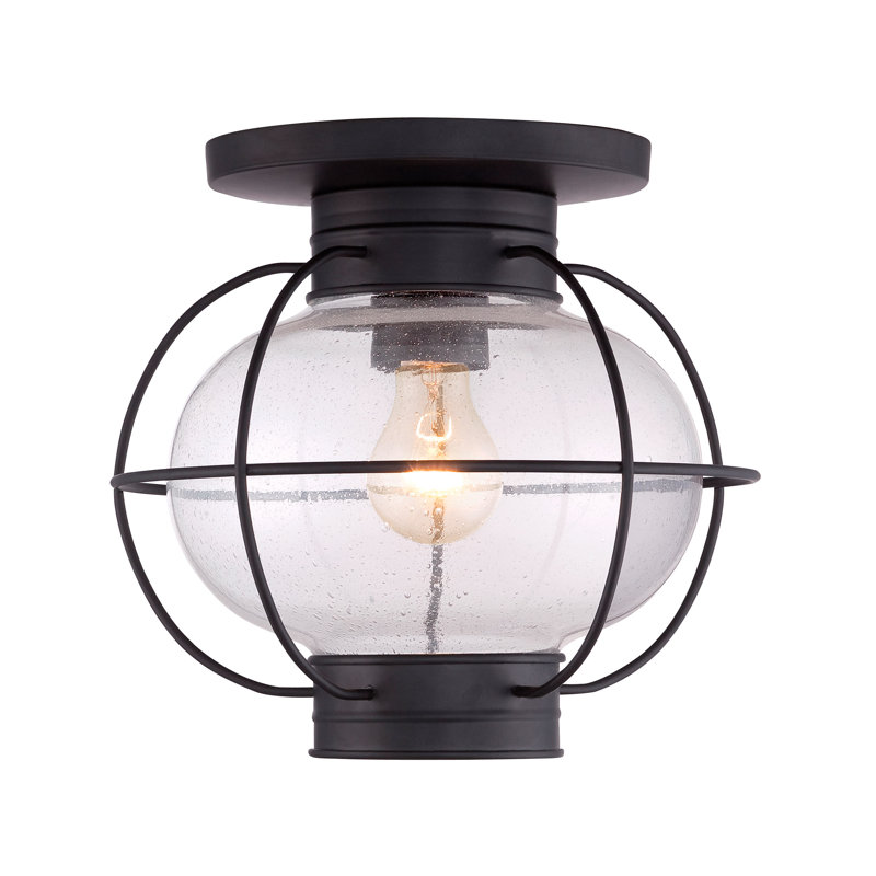 Plafonnier encastré 1 lumière l 11,5 po, Noir mystique