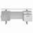White High Gloss 2-Drawer Computer Desk