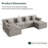 142" Modular Cloud Sofa with Deep Seat, U-Shaped Corduroy Couch, No Assembly Required-1148855804