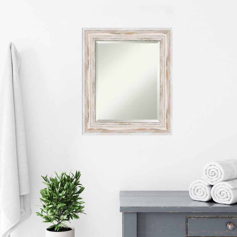 Miroir d'appoint Tico Modern, H 25,13 po x l 21,13 po, Blanc