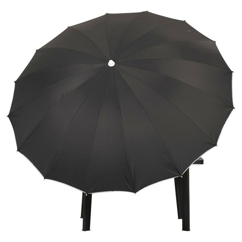 Ajeta 220cm Market Parasol, Black