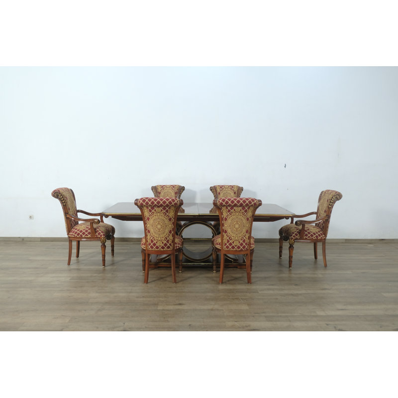 11 - Piece Raffaello Dining Set, Red/Gold
