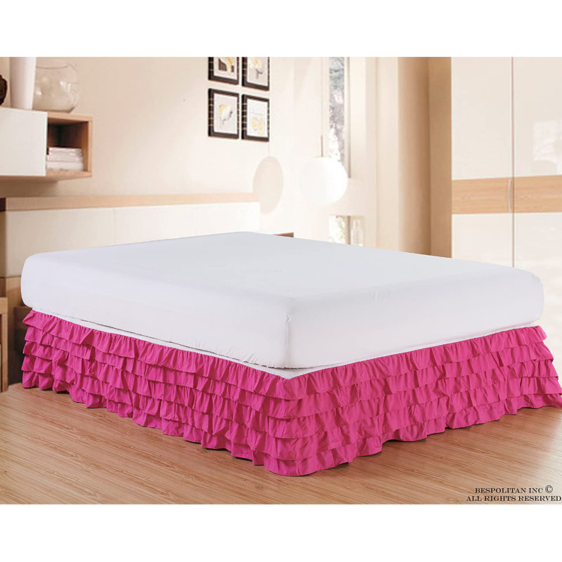 Jupe de lit Comfort, Grand lit, Rose
