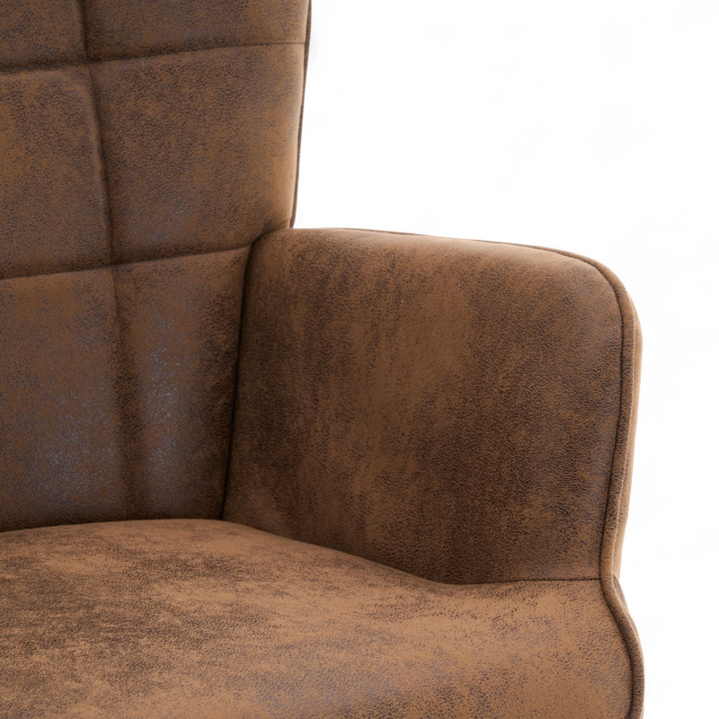 Upholstered Wingback Chair, Brown