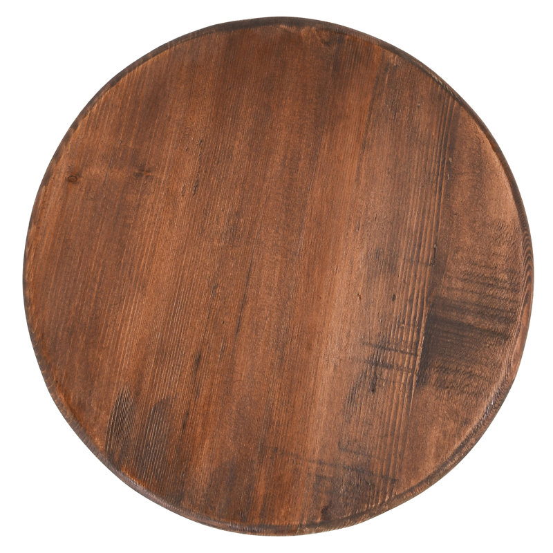 Swivel Solid Wood Adjustable Height Stool, Bronze
