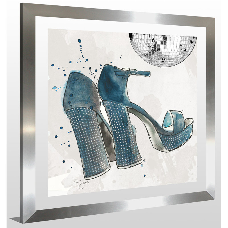 « disco grand », impression, H 27,5 po x l 27,5 po x P 0,75 po, Plexiglas argenté encadré