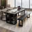 Black Rectangular Solid Wood desk-108430776