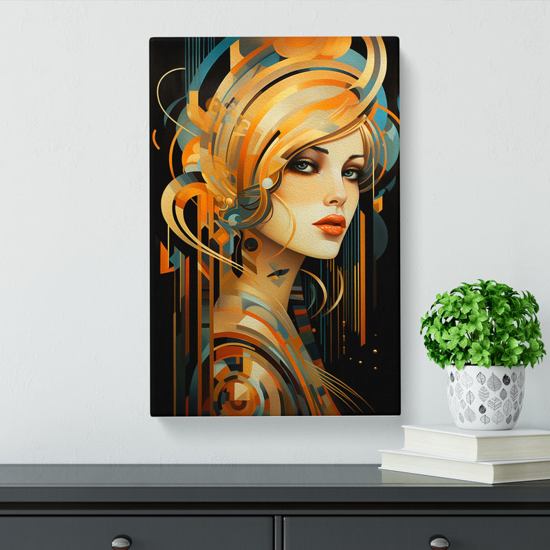 Deco Woman Modern - Wrapped Canvas, 76cm H x 50cm W x 3cm D