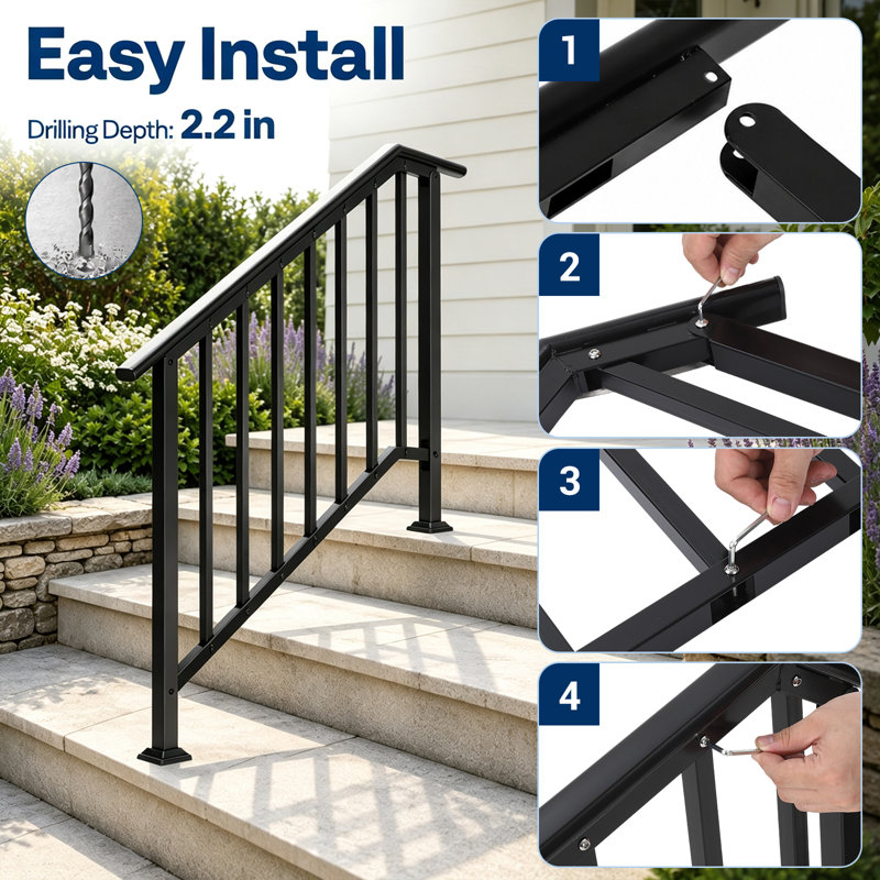 Stair Stringer for Home Stair Construction - Prefabricated Stair Stringer - Heavy-Duty Structural Support - For DIY Stair Building - 2/3/4/5 Steps