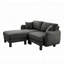 Causeuse distinctive avec accoudoirs en forme de coquillage avec repose-pieds-189848496