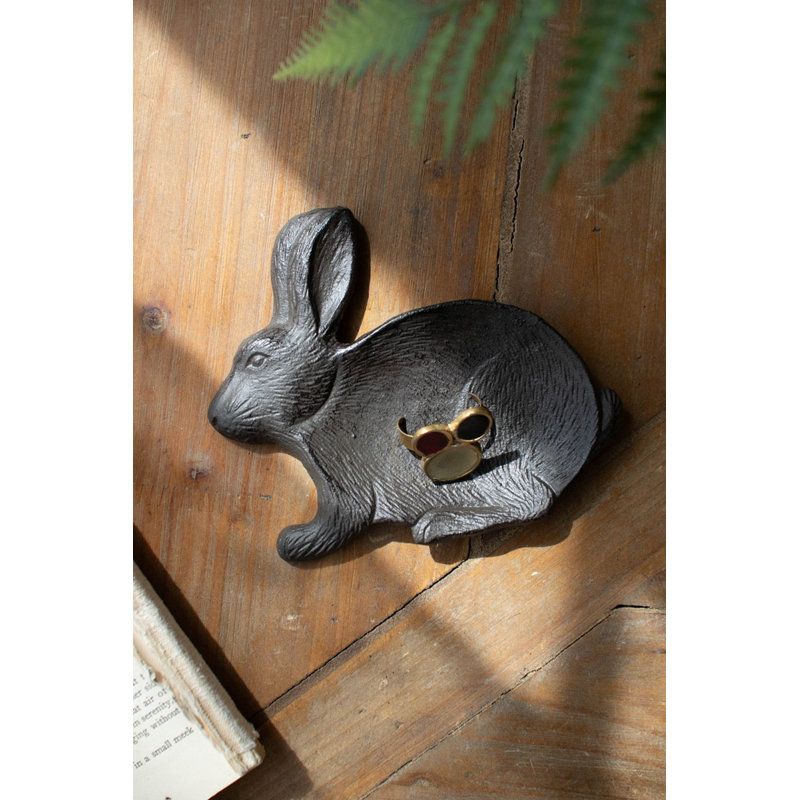  Ensemble de plateaux en forme de lapins de Pâques en fonte de 6 po et 6 po