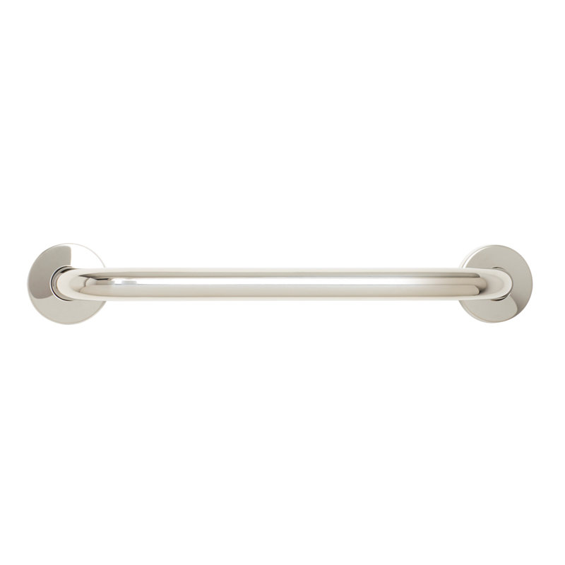 Straight Bathroom Safety Grab Bar, 12" W, Polished