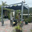 Pergola en aluminium mauve avec auvent-107362352-61830302