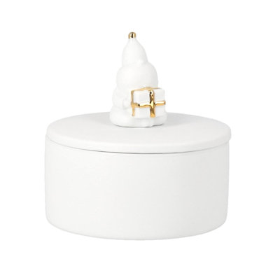 Contenant en porcelaine avec couvercle Santa