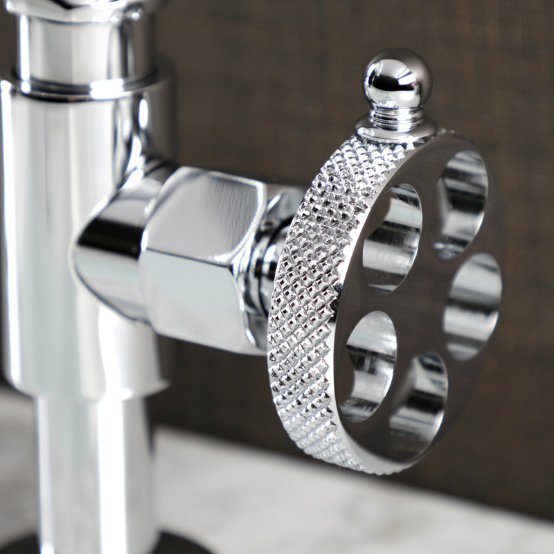 Robinet de salle de bain à large entraxe avec bonde Webb, Chrome poli