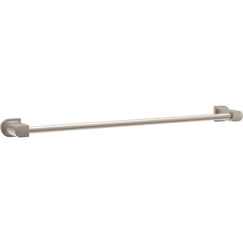 Barre à serviettes murale Xander 1, H 1,69 po x L 25,93 po x P 2,98 po, Nickel brossé
