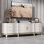 Crédence de rangement simple blanc 86,6 po