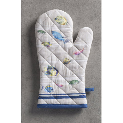 Maison d'Hermine Poisson 100% Cotton Oven Mitt - 7.5" x 13"