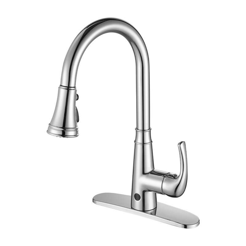 Cobbe Pull Down Touchless Kitchen Faucet, Chrome