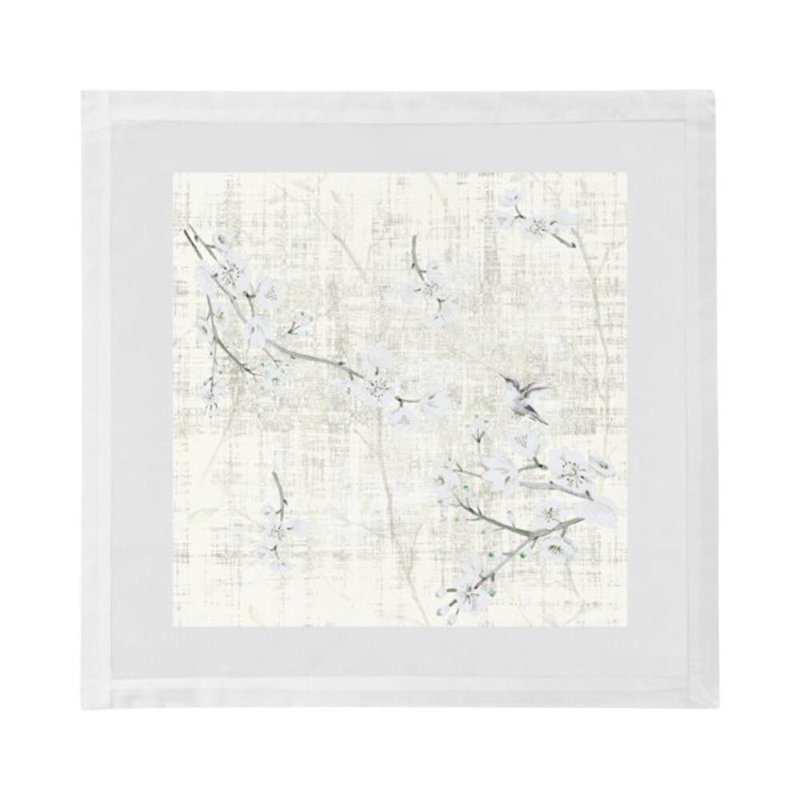 Blossom Fantasia Cotton Blend Square Napkins, Ivory