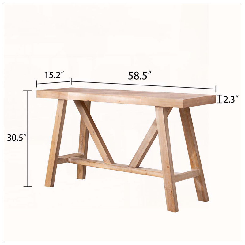 Console en bois 58,5 "