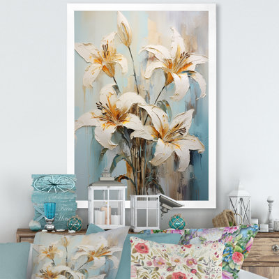 Rêveuse rêveuse de lys sur toile
