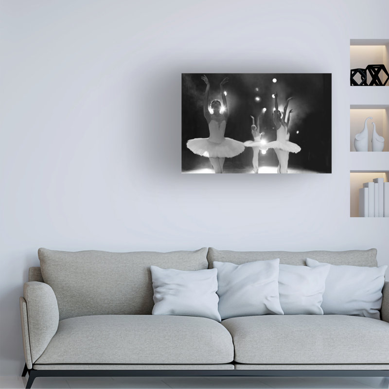 Art sur toile, lac de cygne Alexandr, H 16 po x l 24 po