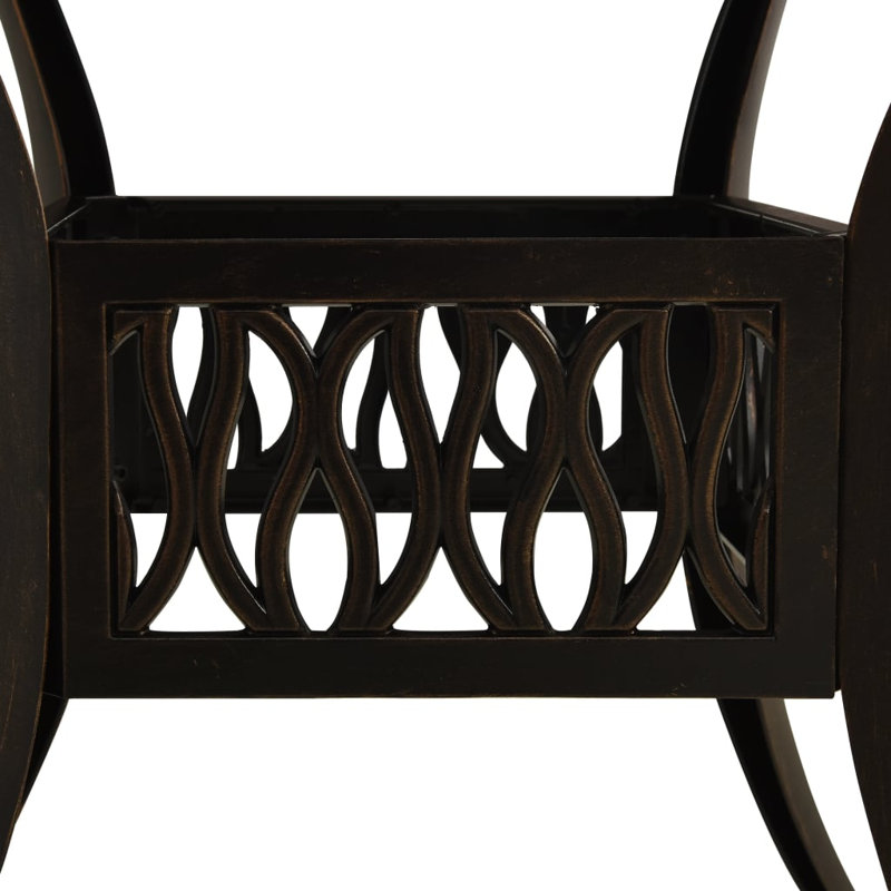 Table de bistro en fonte d'aluminium bronze