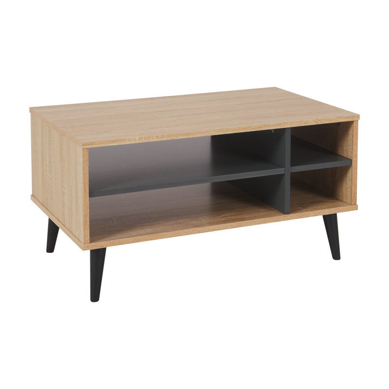 Coffee Table With Open Storage, Brown