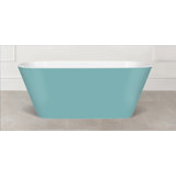 Painted Vetralla 58-3/4" X 29-2/8" Freestanding Soaking Bathtub In Volcanic Limestone With No Overflow Hole