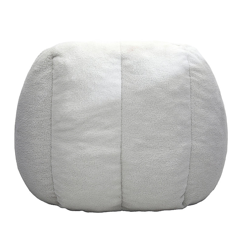 Bean Bag Chair With Filler, White Teddy