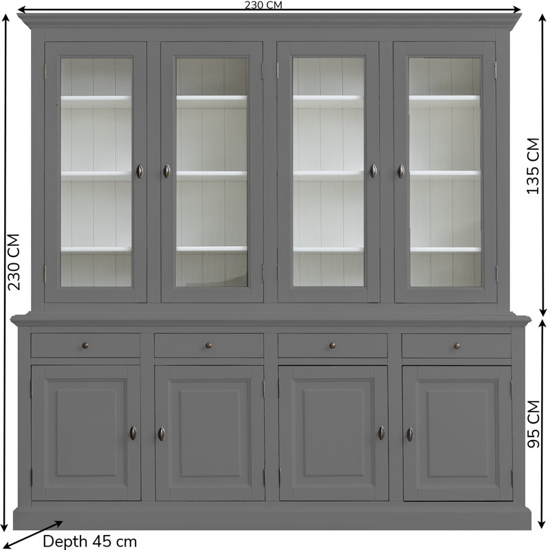 Babak Display Cabinet, Mouse Grey