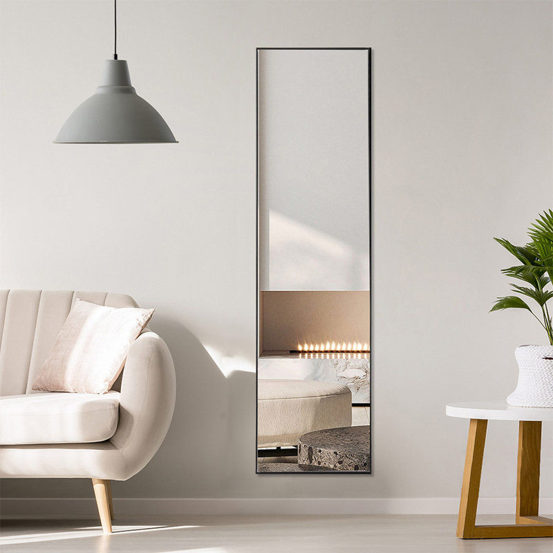 Metal Rectangle Mirror, Black