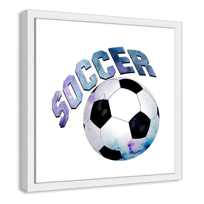 Fille de football 1, H 17 po x l 17 po x P 1,19 po, Encadré de boîte blanc