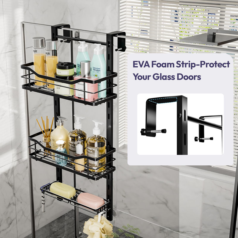 Stainless Steel Shower Caddy, Black