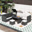 Ensemble de canapé d'extérieur en rotin 6 pièces avec rangement réglable, table réglable et table en verre trempé 6 pièces-1336840527-1336840517