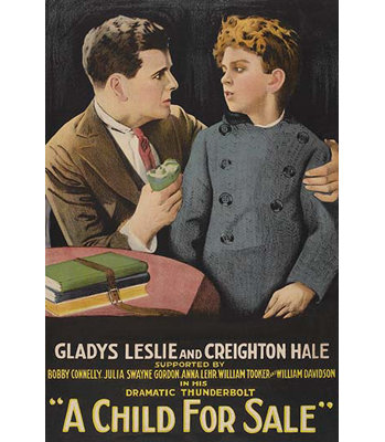 Un enfant en solde-impression publicitaire