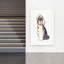 Cute Tabby Ornament Contemporary Cat Wall Art Print by NKTN - Wrapped Canvas Print-1738392614