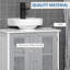 Armoire sous-lavabo avec 2 portes, meuble-lavabo avec tablettes réglables, meuble-lavabo moderne avec rangement-2047074409